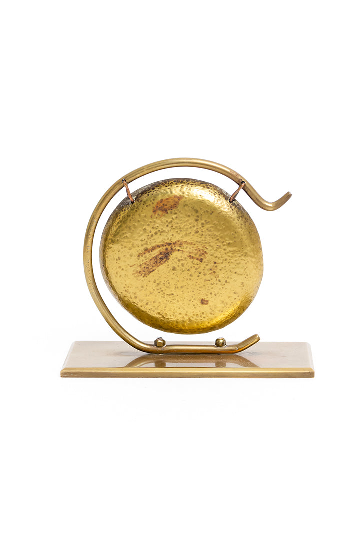 Kleine vintage gong van messing