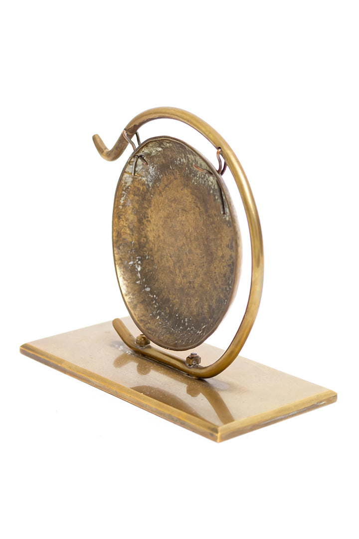 Kleine vintage gong van messing