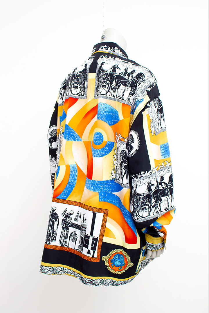 Vintage Armstrong zijden blouse met barok-print