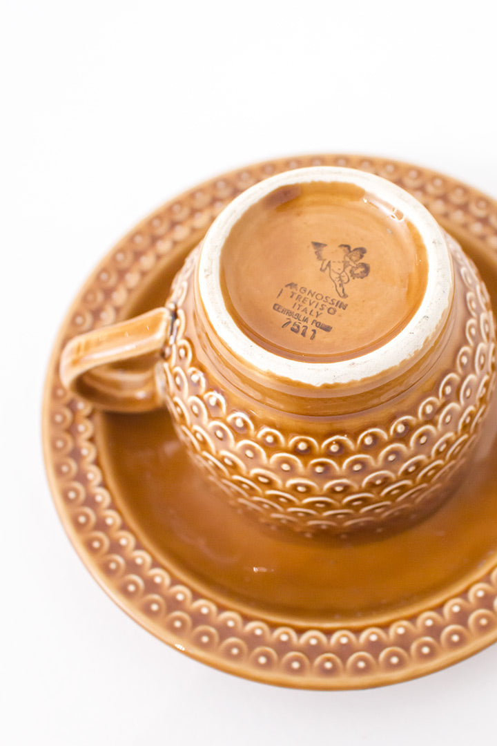 Koffiekop vintage set van 4 stuks Pagnossin Treviso Italy