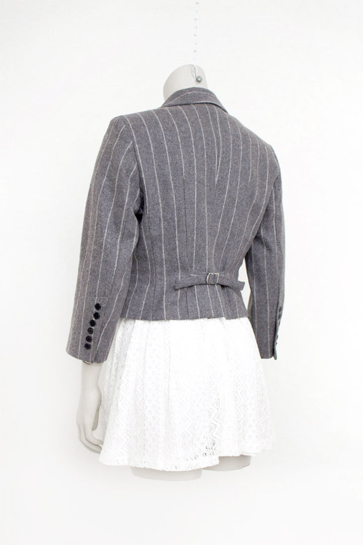 By Malene Birger korte grijze wollen blazer