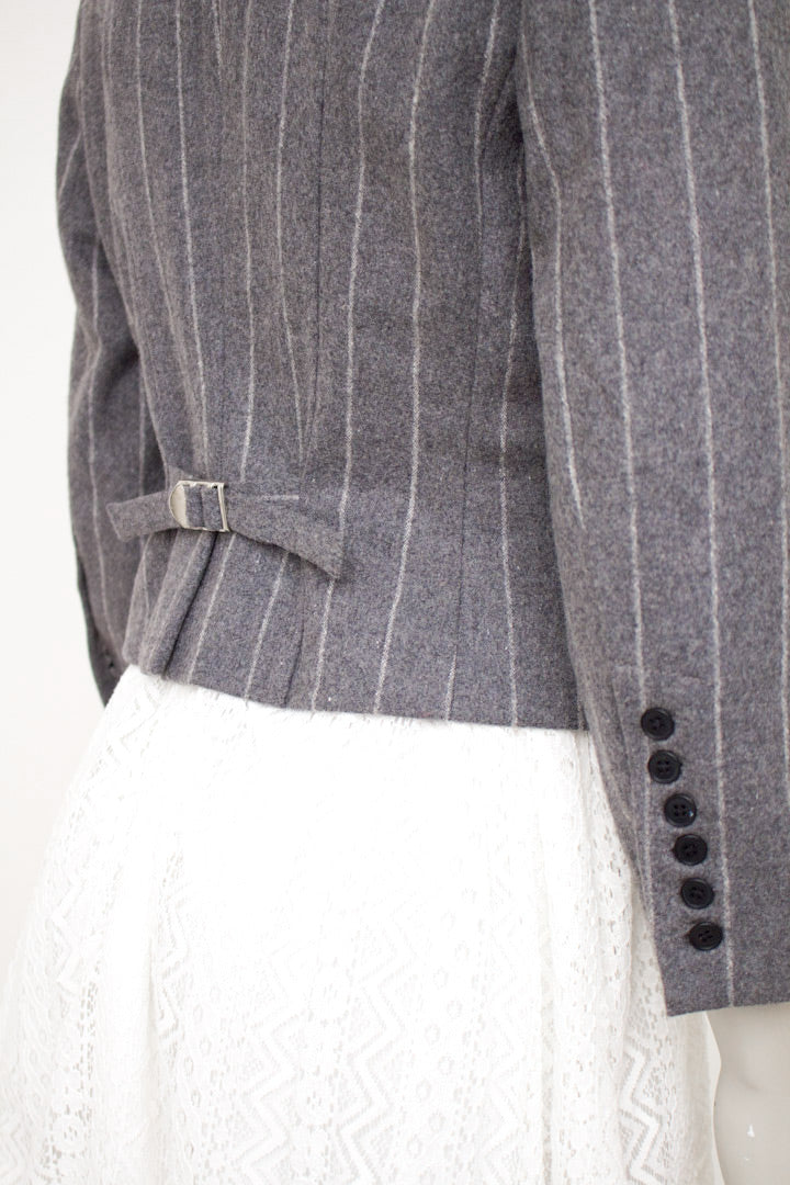 By Malene Birger korte grijze wollen blazer