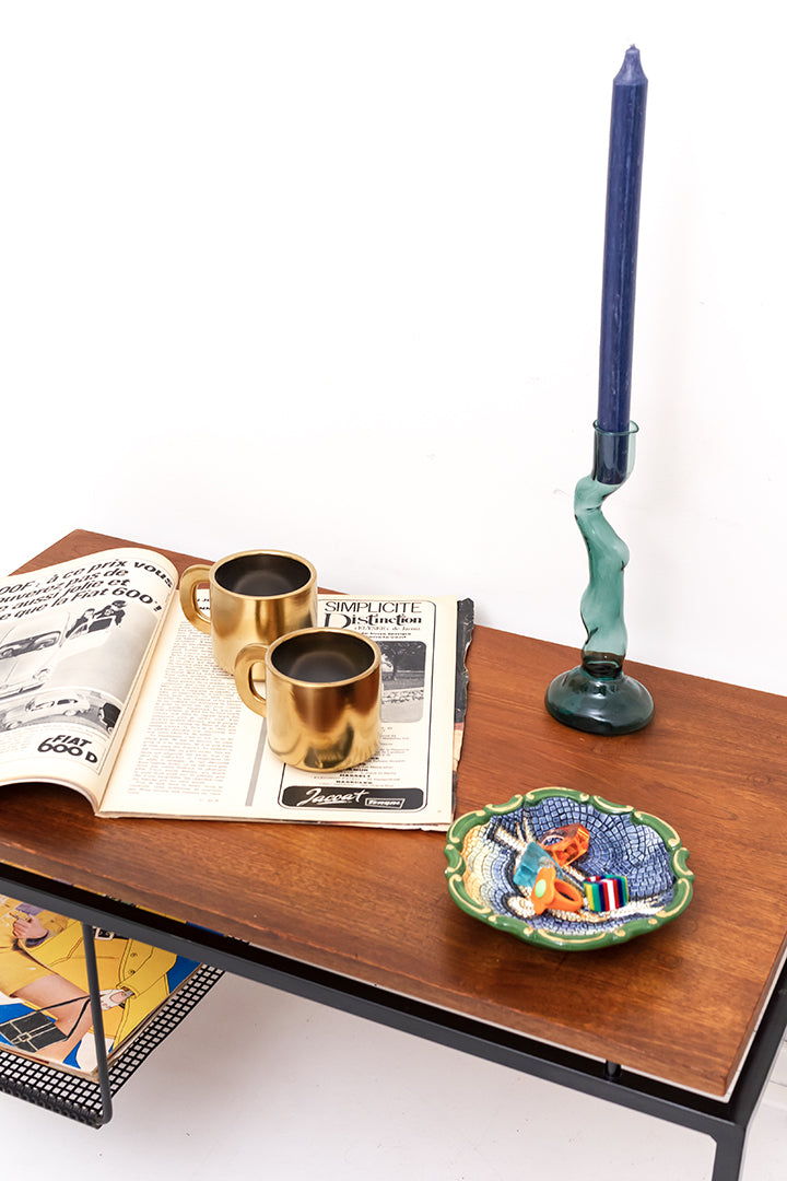 Lage vintage bijzettafel met lectuurbak Cees Braakman voor Pastoe