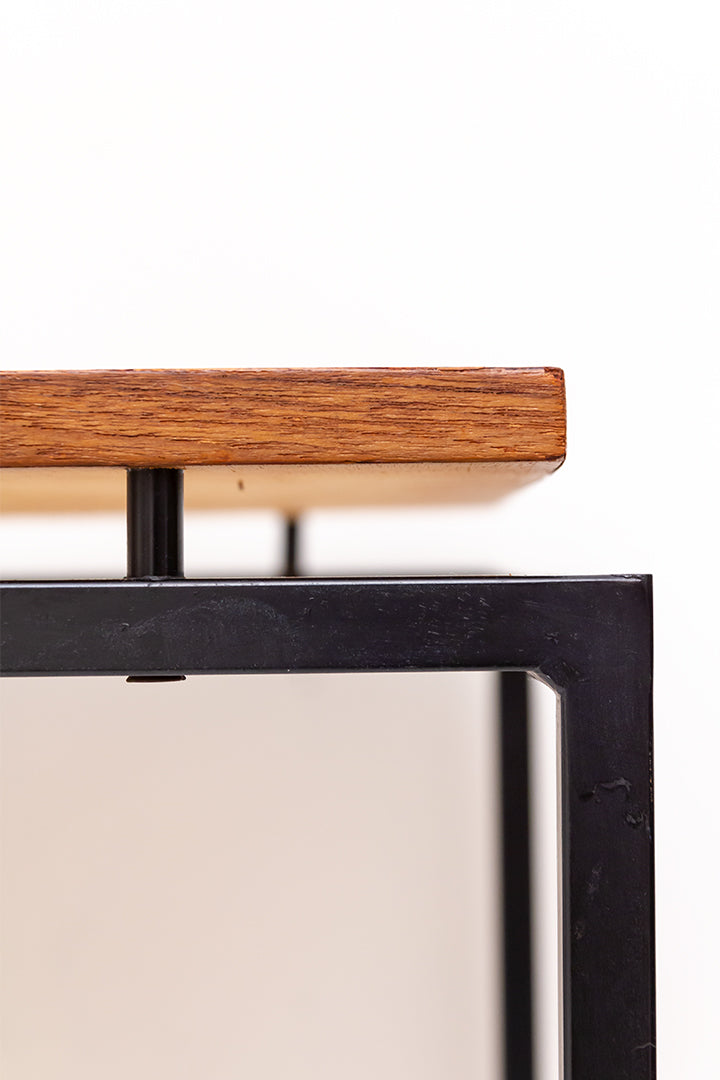 Lage vintage bijzettafel met lectuurbak Cees Braakman voor Pastoe