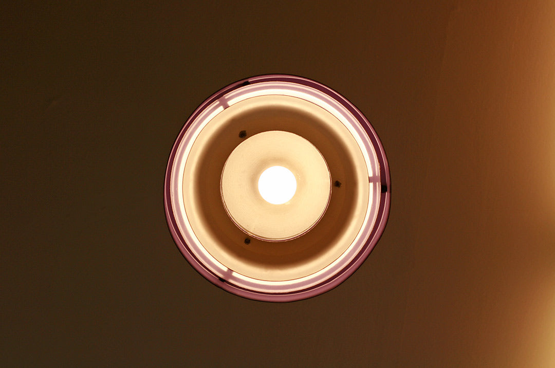 Lakro hanglamp jaren 70 paars