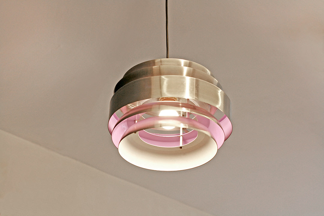 Lakro hanglamp jaren 70 paars