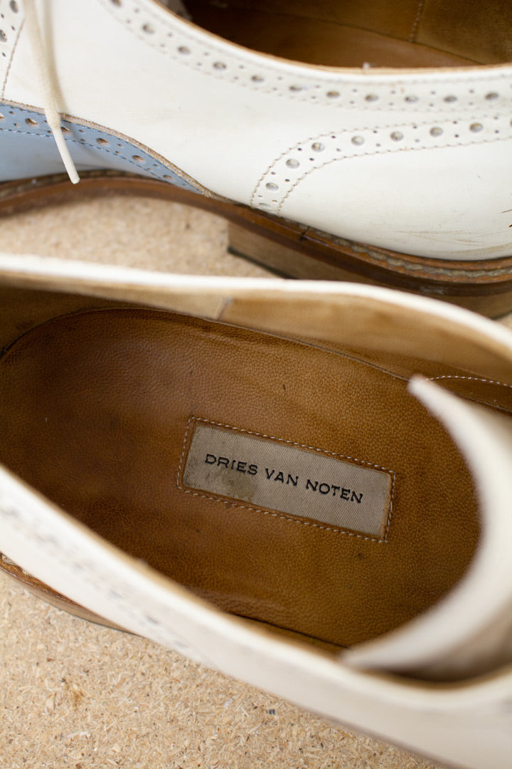 Dries van Noten leren veterschoenen