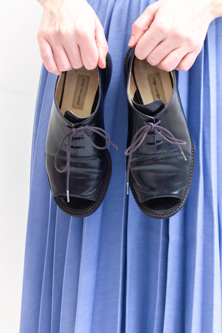 Leren veterschoenen met open neus Dries van Noten maat 37
