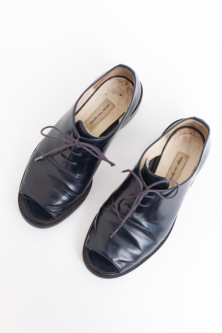 Leren veterschoenen met open neus Dries van Noten maat 37