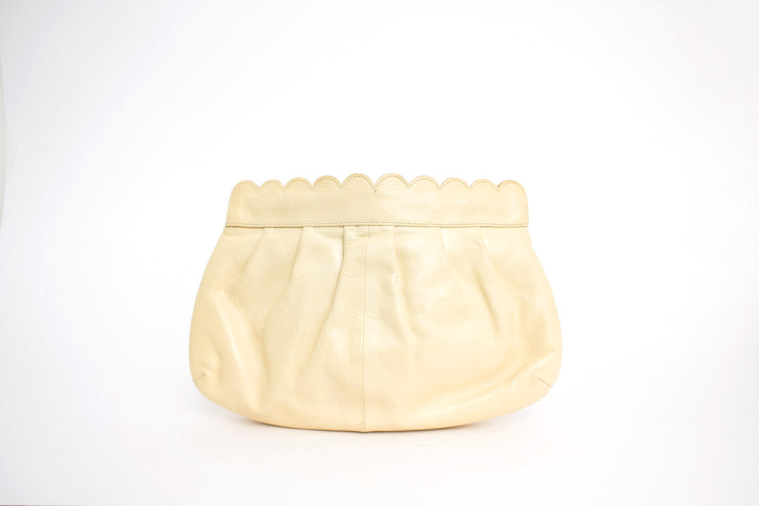 Leren vintage clutch tas Charles Jourdan Parijs 1980