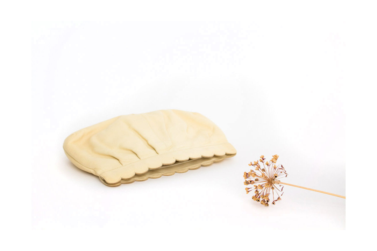 Leren vintage clutch tas Charles Jourdan Parijs 1980