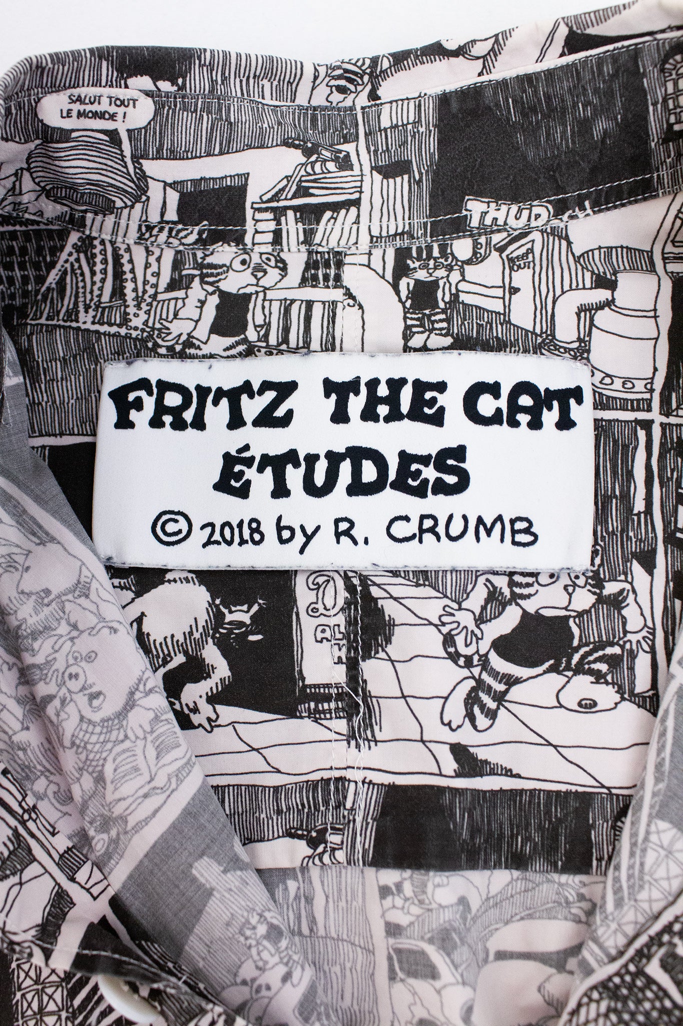 Limited Edition 2018 Fritz the Cat x Etudes Studios zwart witte comic blouse