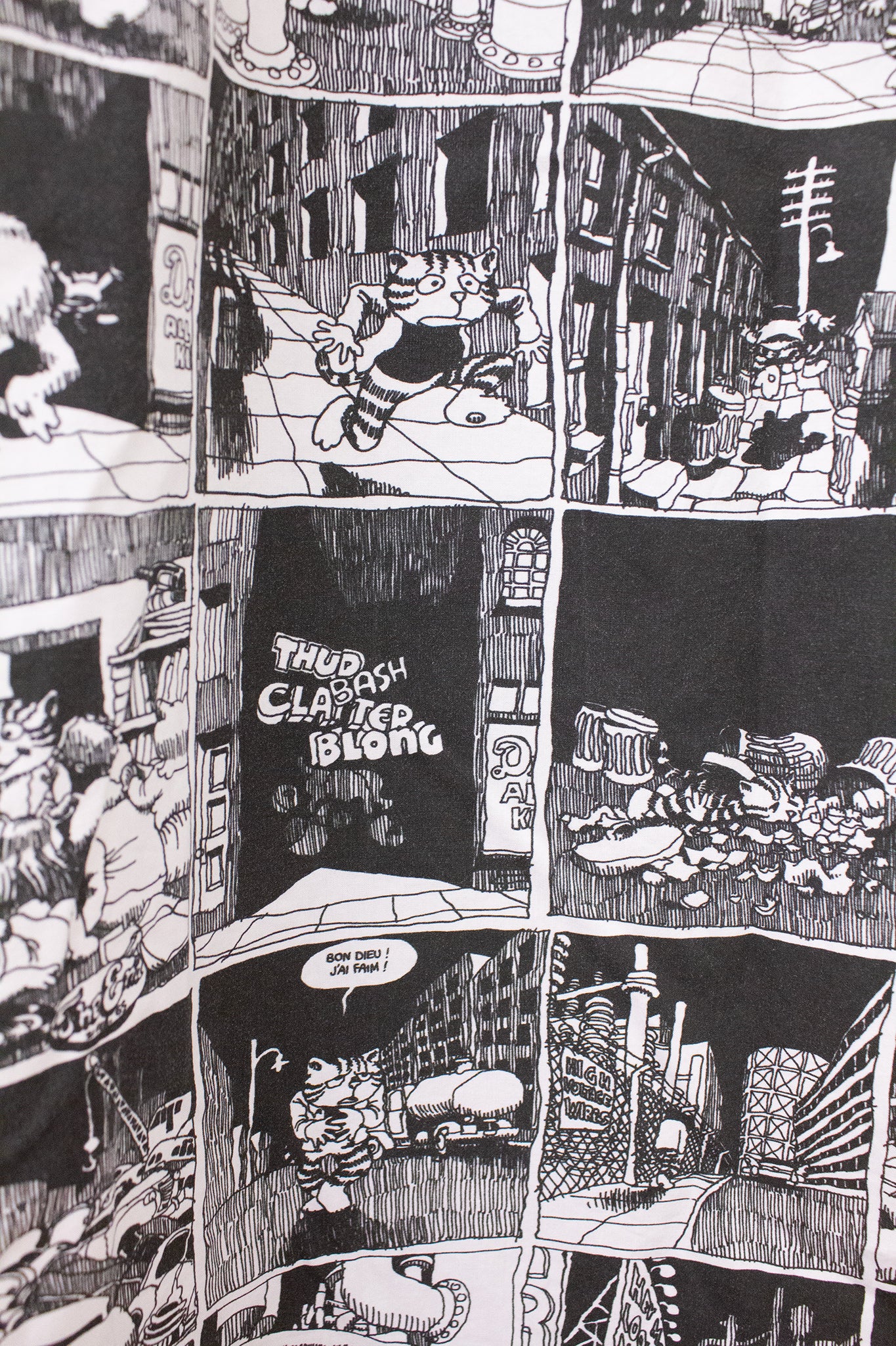 Limited Edition 2018 Fritz the Cat x Etudes Studios zwart witte comic blouse