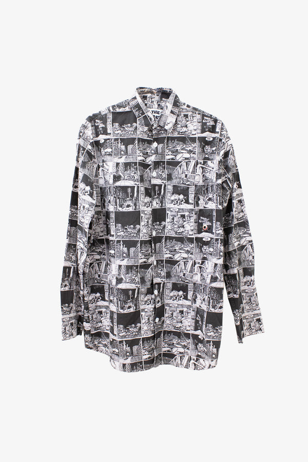 Limited Edition 2018 Fritz the Cat x Etudes Studios zwart witte comic blouse