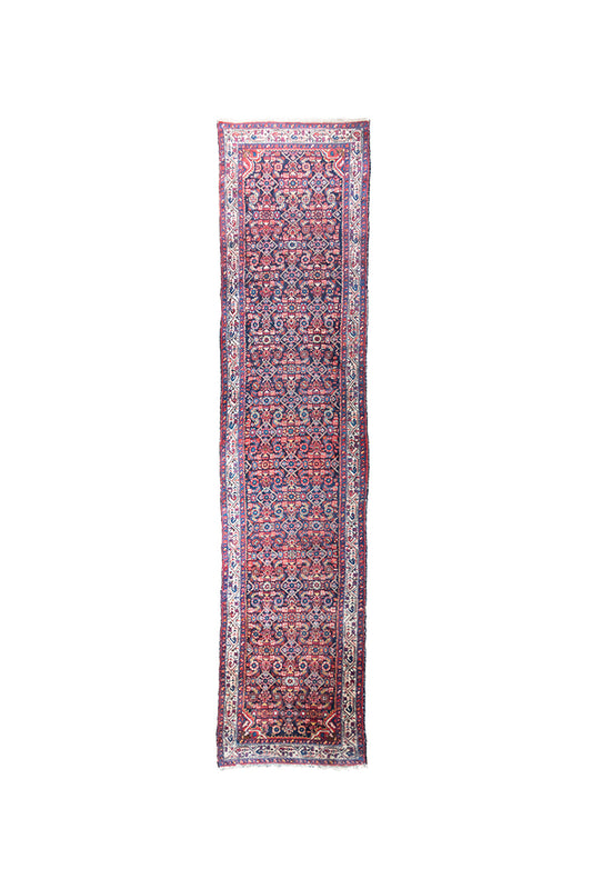 Loper tapijt vintage met fijn patroon 390x90 cm
