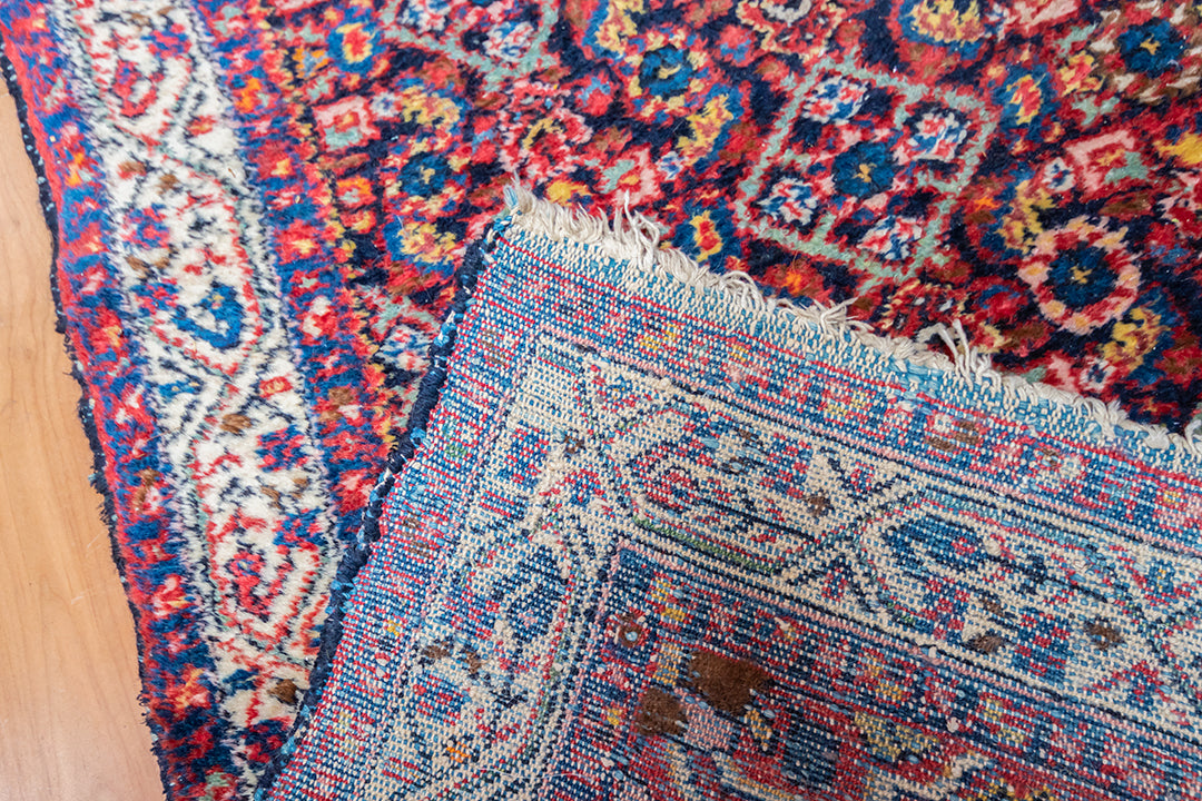 Loper tapijt vintage met fijn patroon 390x90 cm