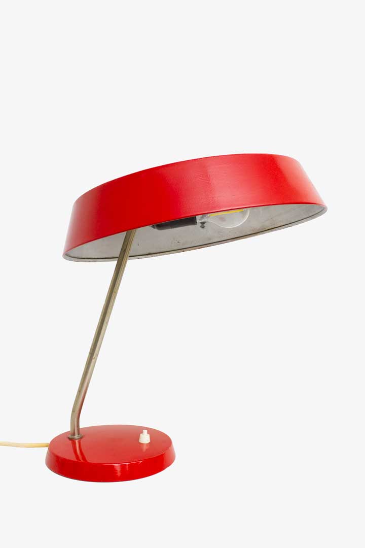 Louis Kalff Narva rode bureaulamp