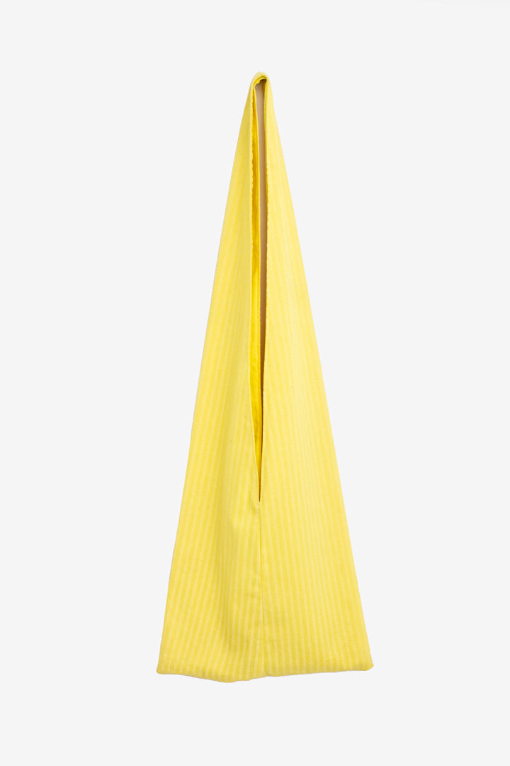 Lucy Jellema vintage tas minimalistisch ontwerp - geel katoen