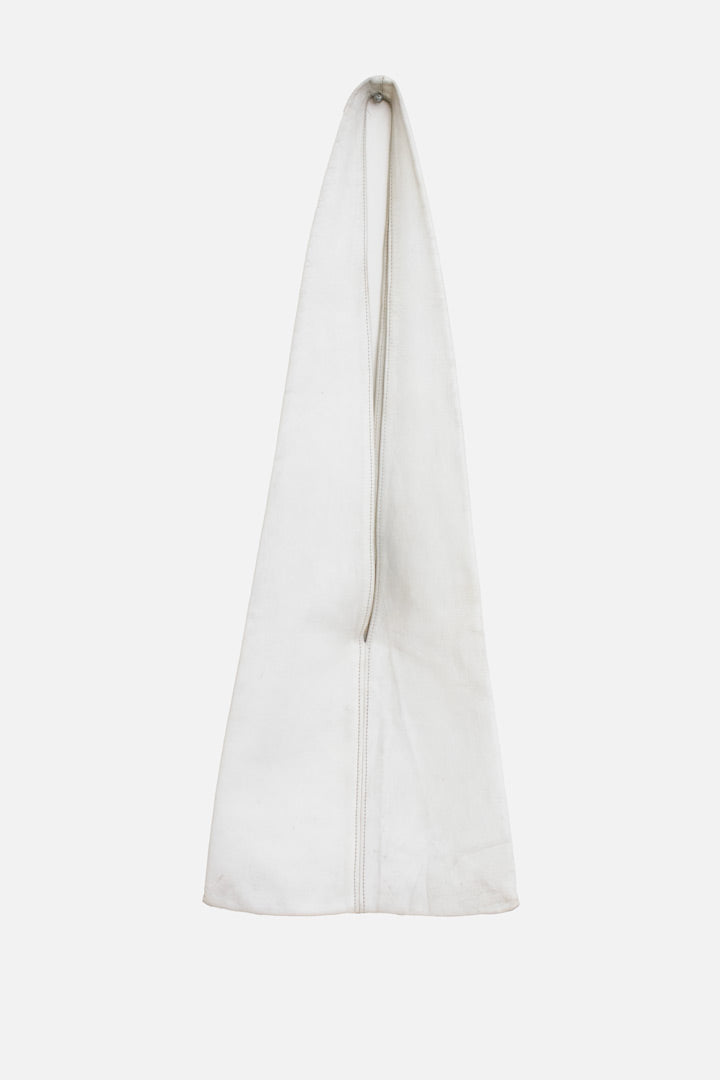 Lucy Jellema vintage tas minimalistisch ontwerp - wit leer