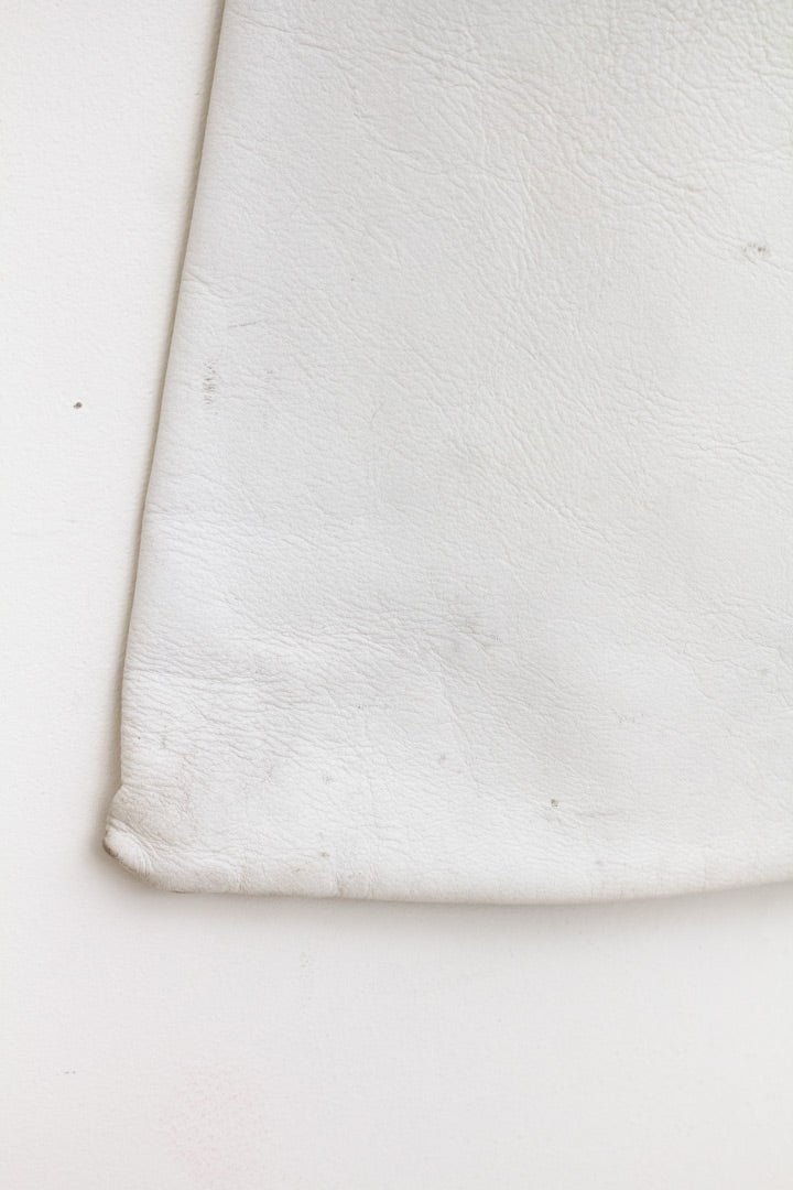 Lucy Jellema vintage tas minimalistisch ontwerp - wit leer