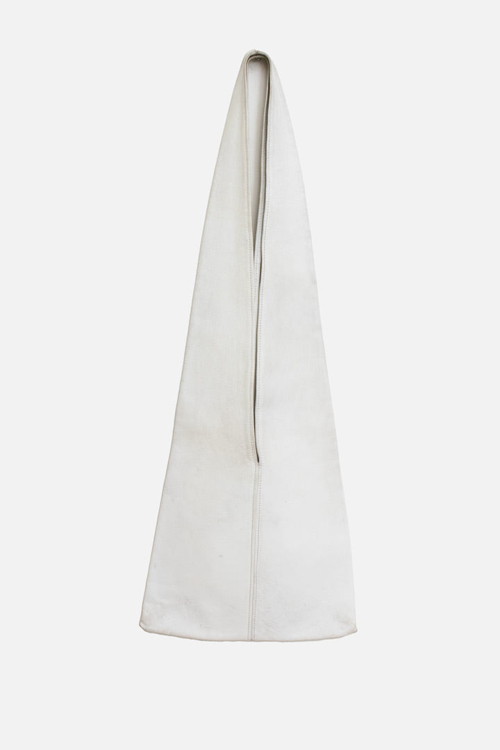 Lucy Jellema vintage tas minimalistisch ontwerp - wit leer
