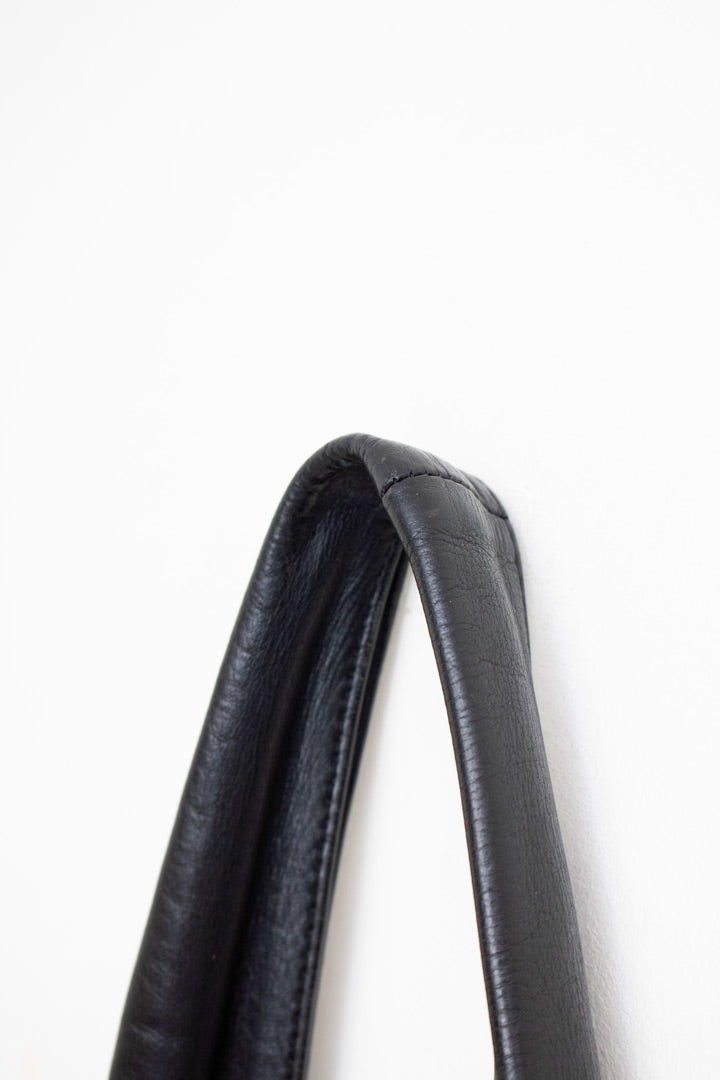 Lucy Jellema vintage tas minimalistisch ontwerp - zwart leer
