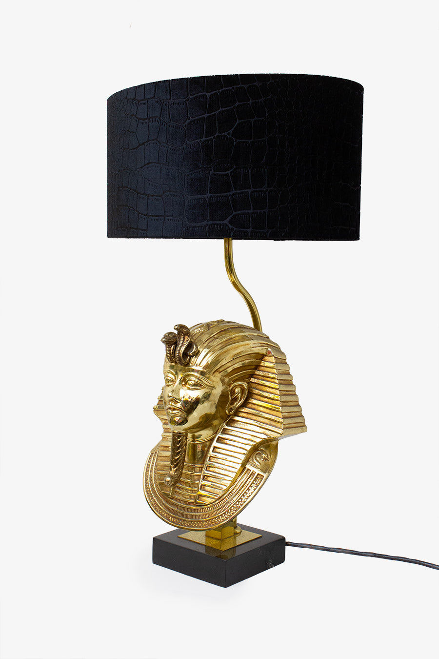  Lusterie DeKnudt Farao 70s tafellamp verguld Noir de Mazy