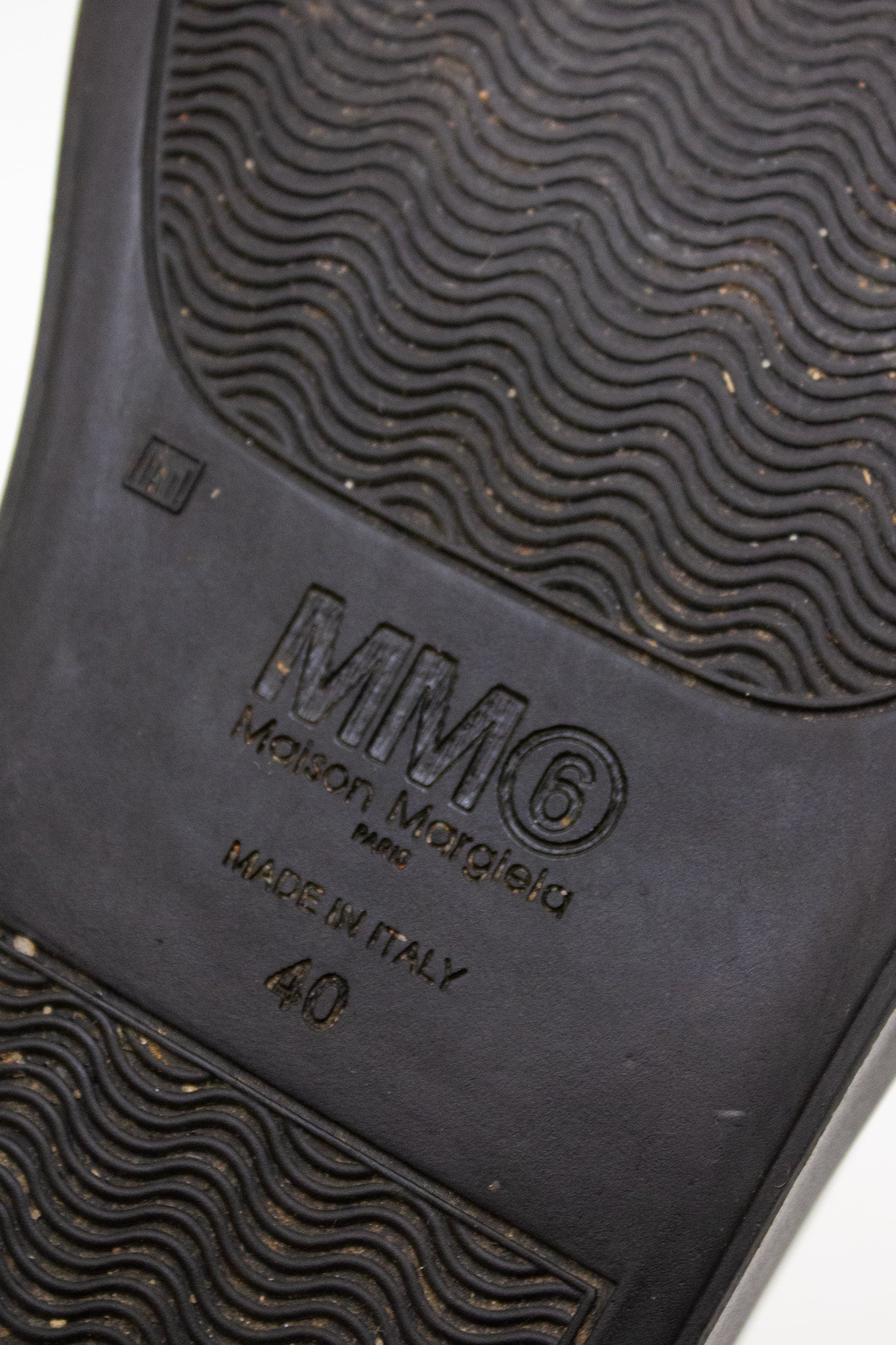 MM6 Maison Margiela zwarte leren/ suède gymp laarsjes