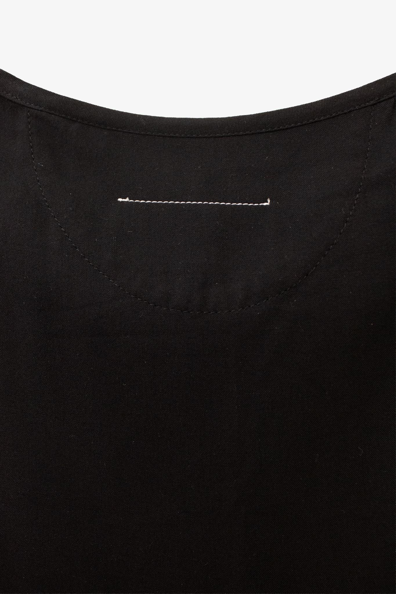 MM6 Maison Margiela FW11 zwarte jurk met gevouwen plooi