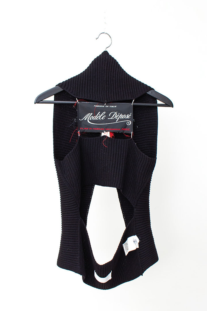 Maison Martin Margiela Modèle Déposé zwart gebreid vest 2004