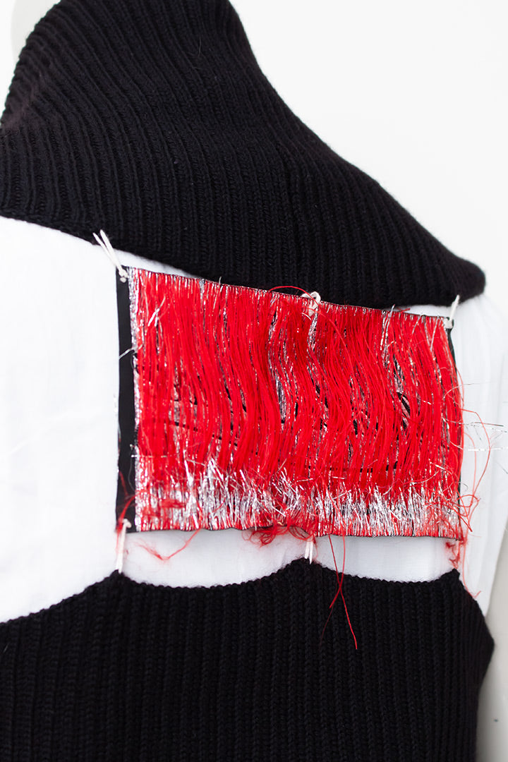 Maison Martin Margiela Modèle Déposé zwart gebreid vest 2004