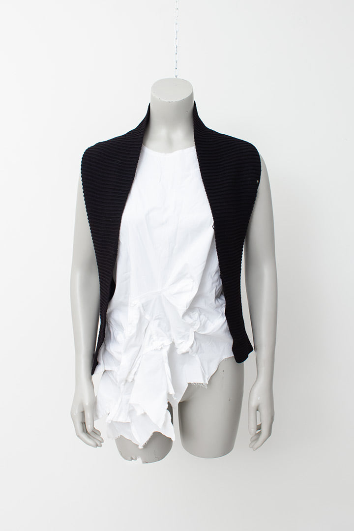 Maison Martin Margiela Modèle Déposé zwart gebreid vest 2004