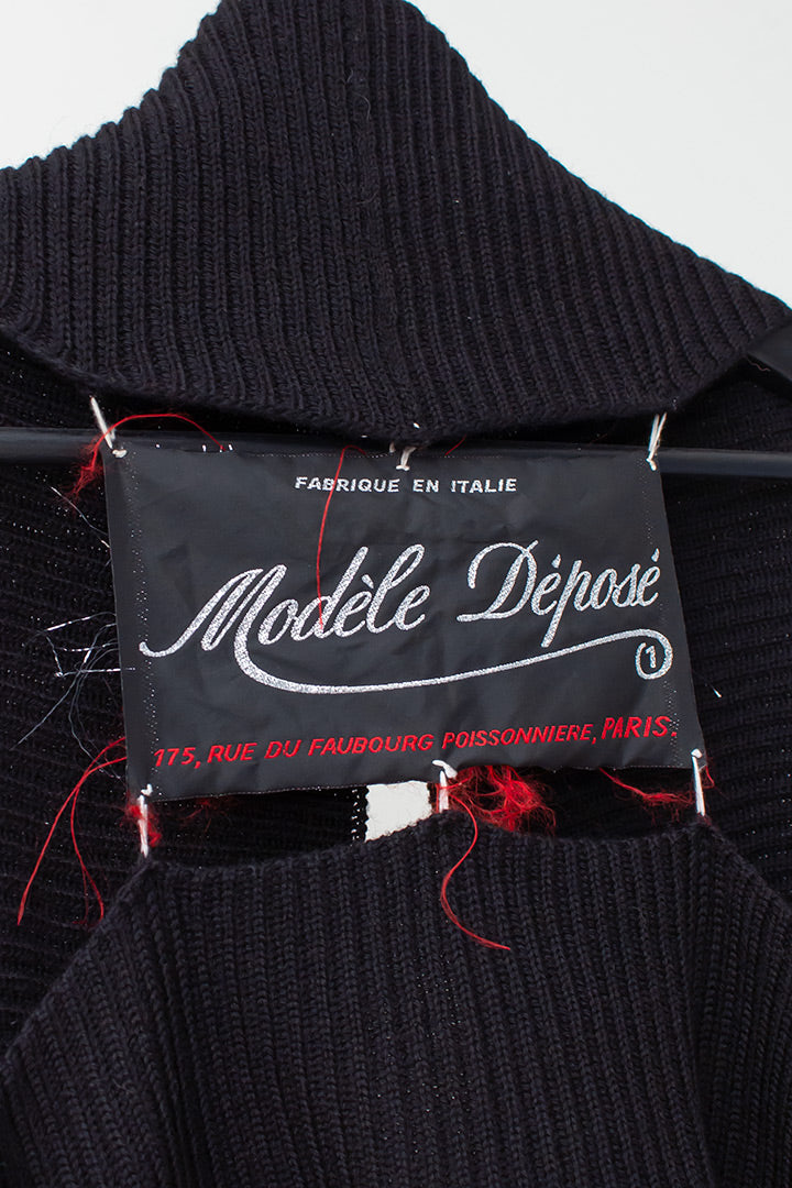 Maison Martin Margiela Modèle Déposé zwart gebreid vest 2004