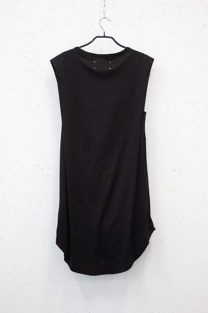 Margiela white label SS10 mouwloze jurk met 3D gepoft detail