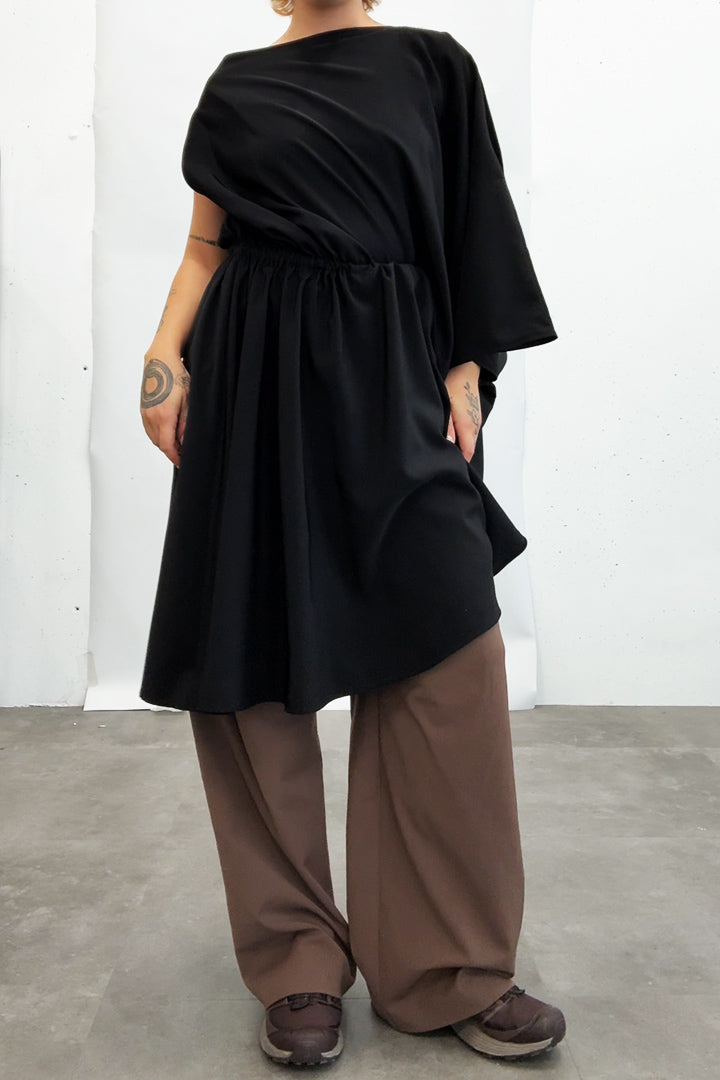 Margiela line 1 toga-look luchtig vallende jurk (op meerdere manieren te dragen)