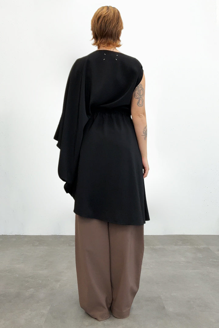 Margiela line 1 toga-look luchtig vallende jurk (op meerdere manieren te dragen)