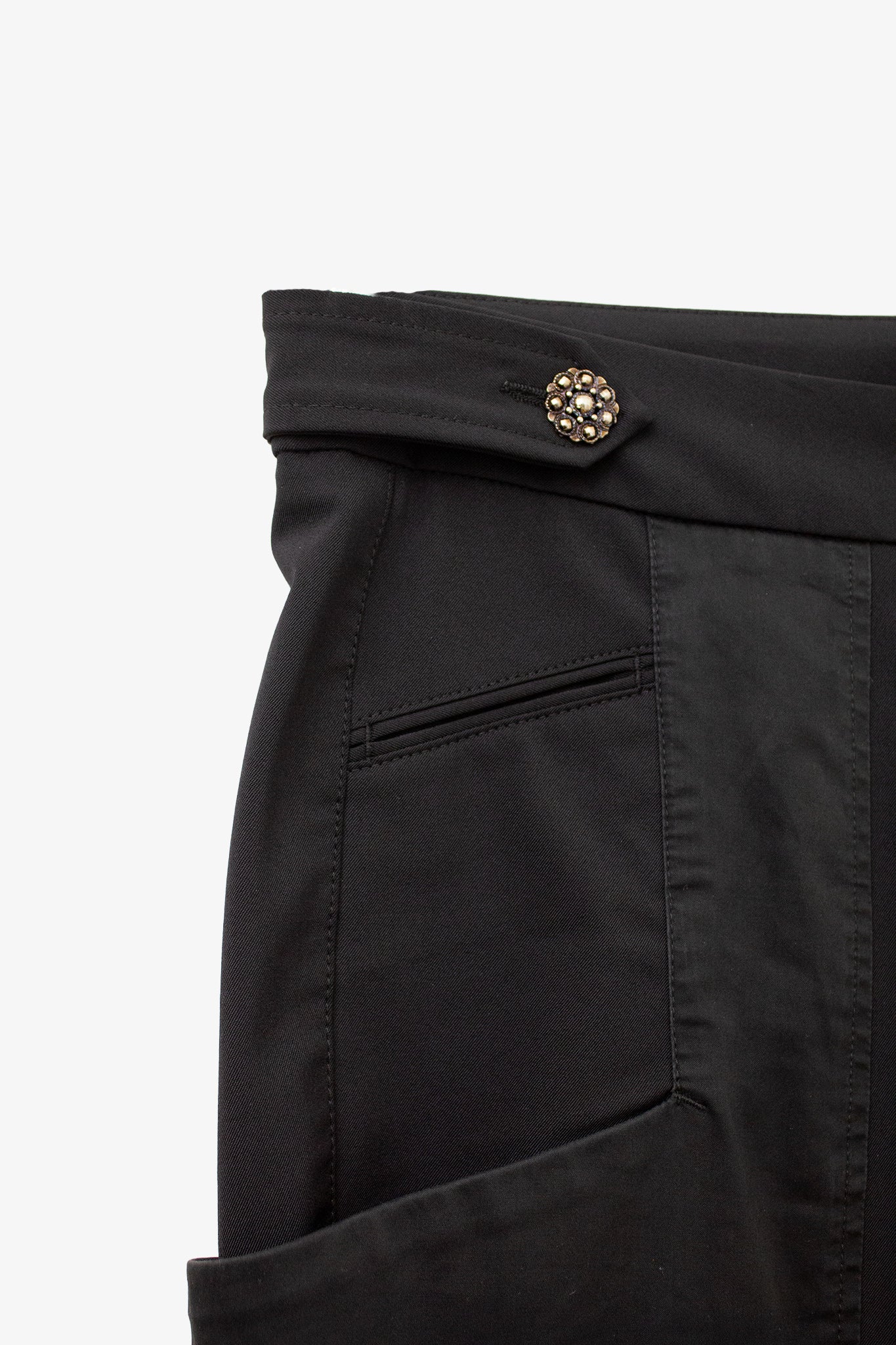 Marithé + François Girbaud zwarte katoenen capri broek