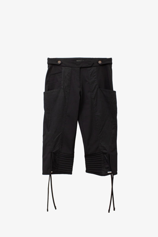 Marithé + François Girbaud zwarte katoenen capri broek