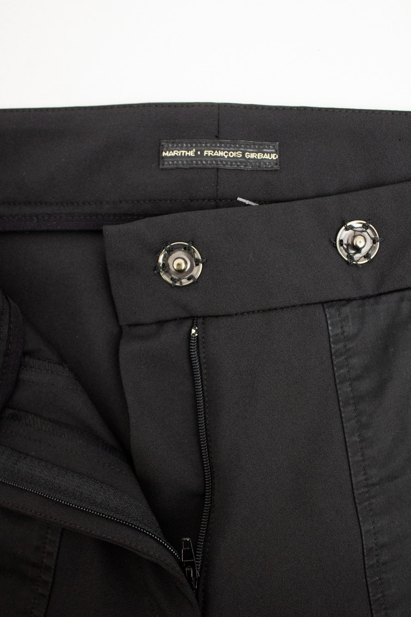 Marithé + François Girbaud zwarte katoenen capri broek