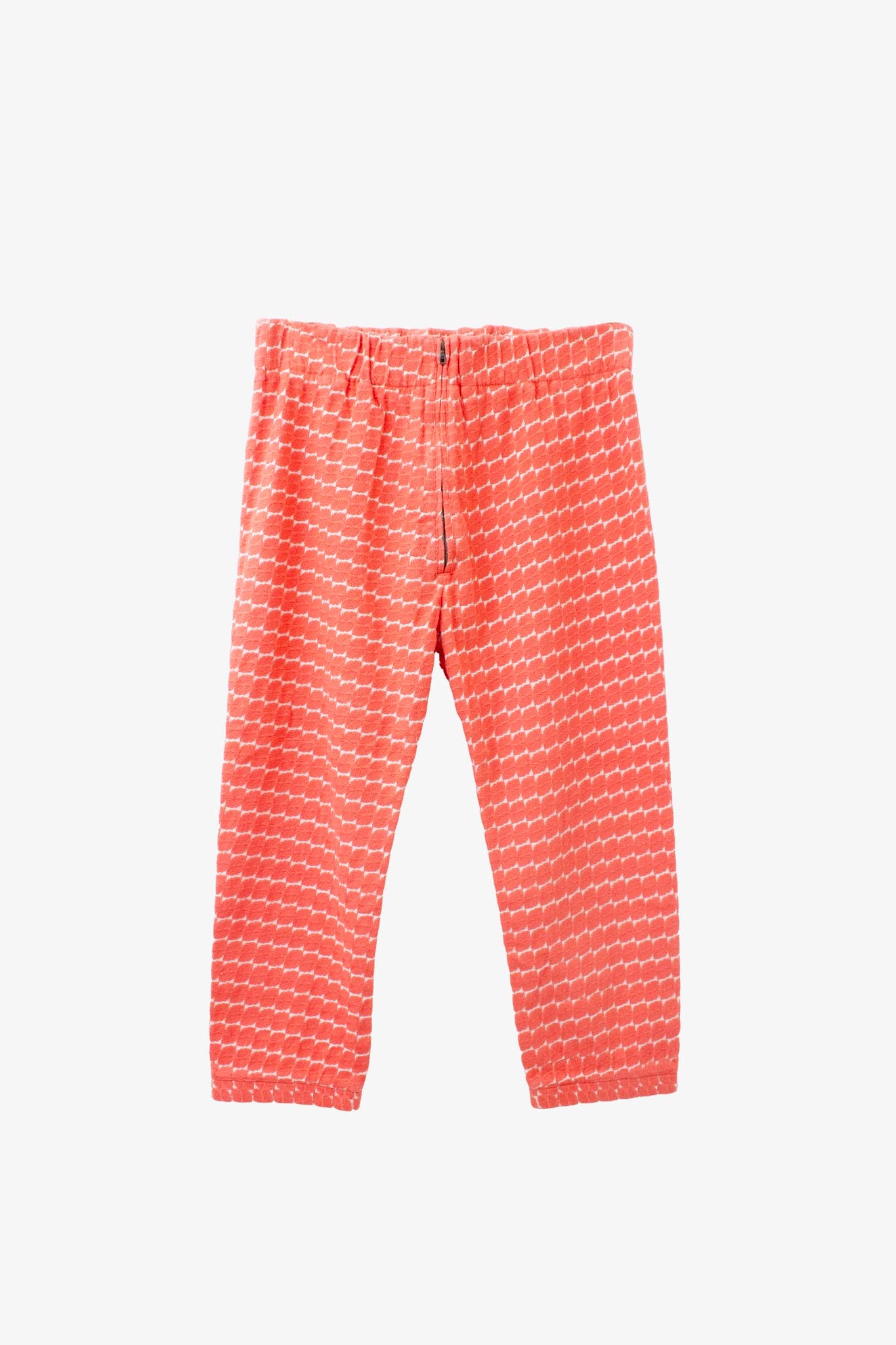 Marni zalmroze witte broek met textuur print