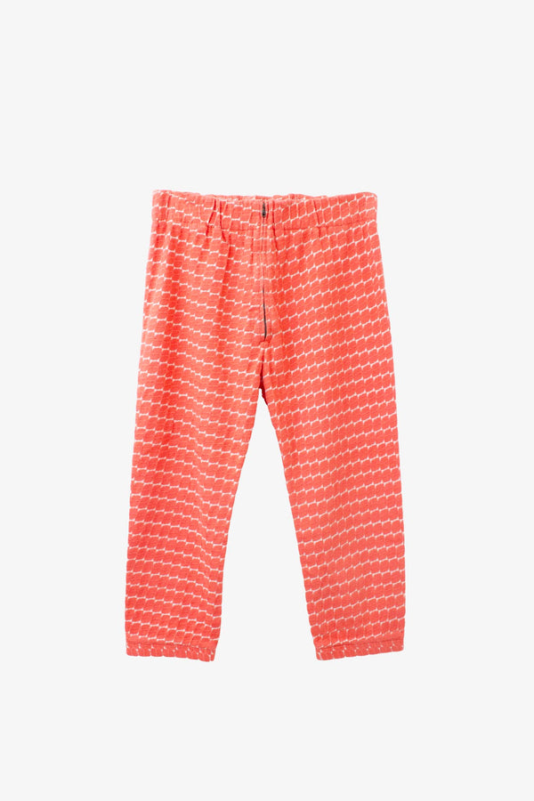 Marni zalmroze witte broek met textuur print
