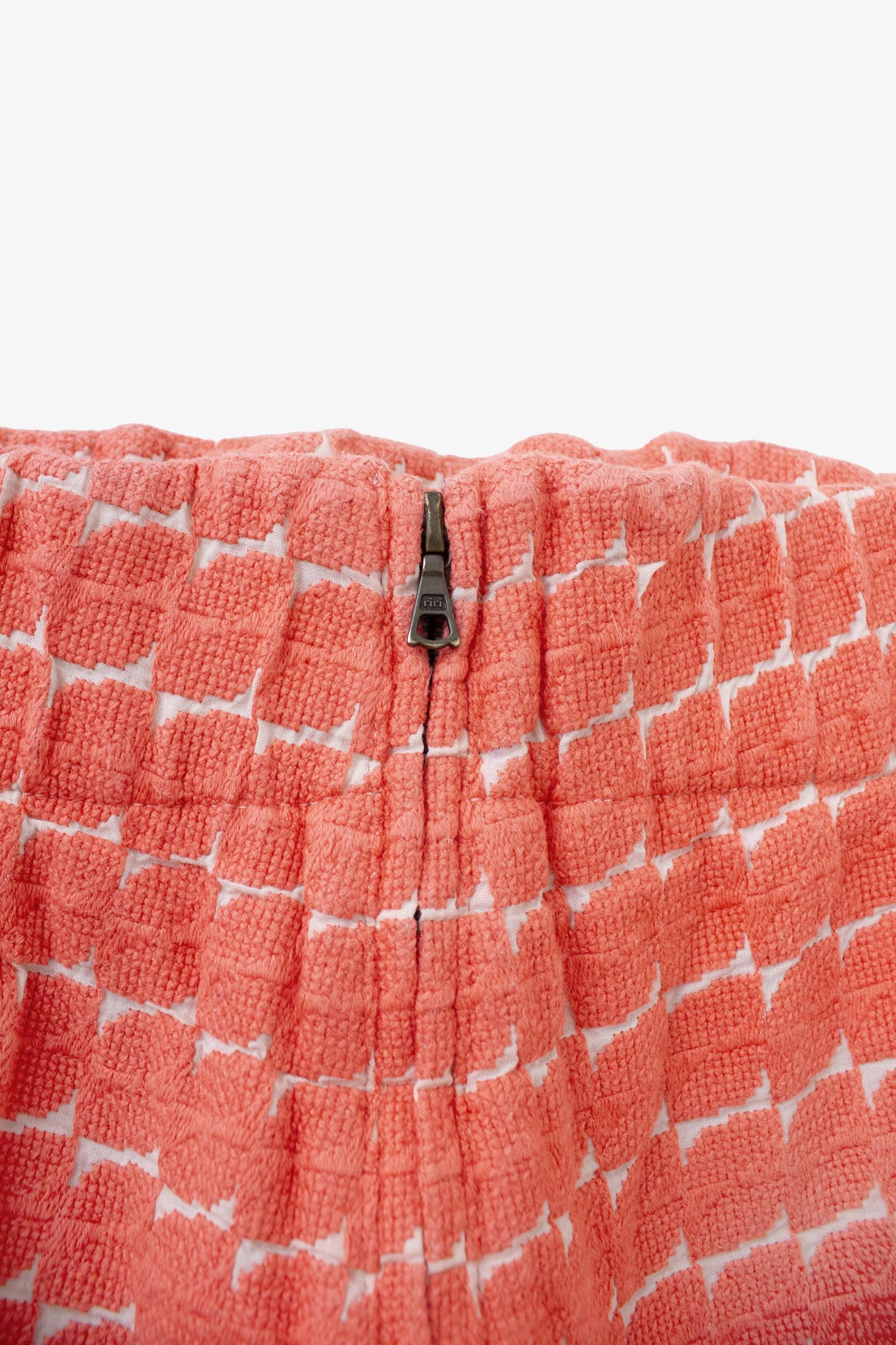 Marni zalmroze witte broek met textuur print