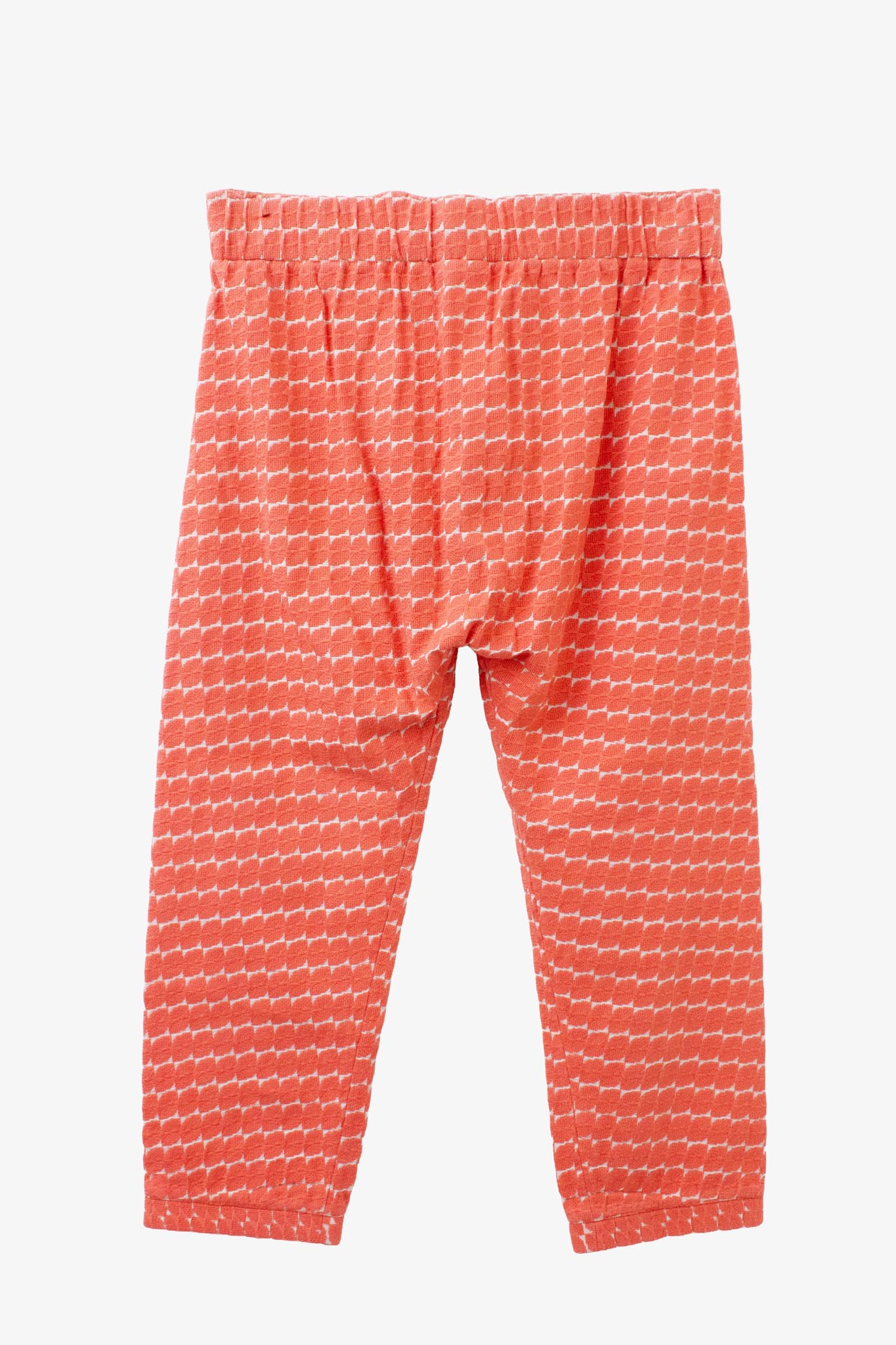Marni zalmroze witte broek met textuur print