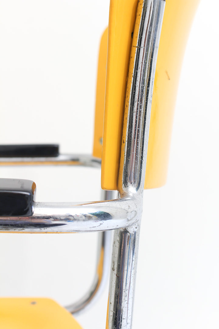 Mart Stam x Thonet B43/1F vintage buisstoel geel