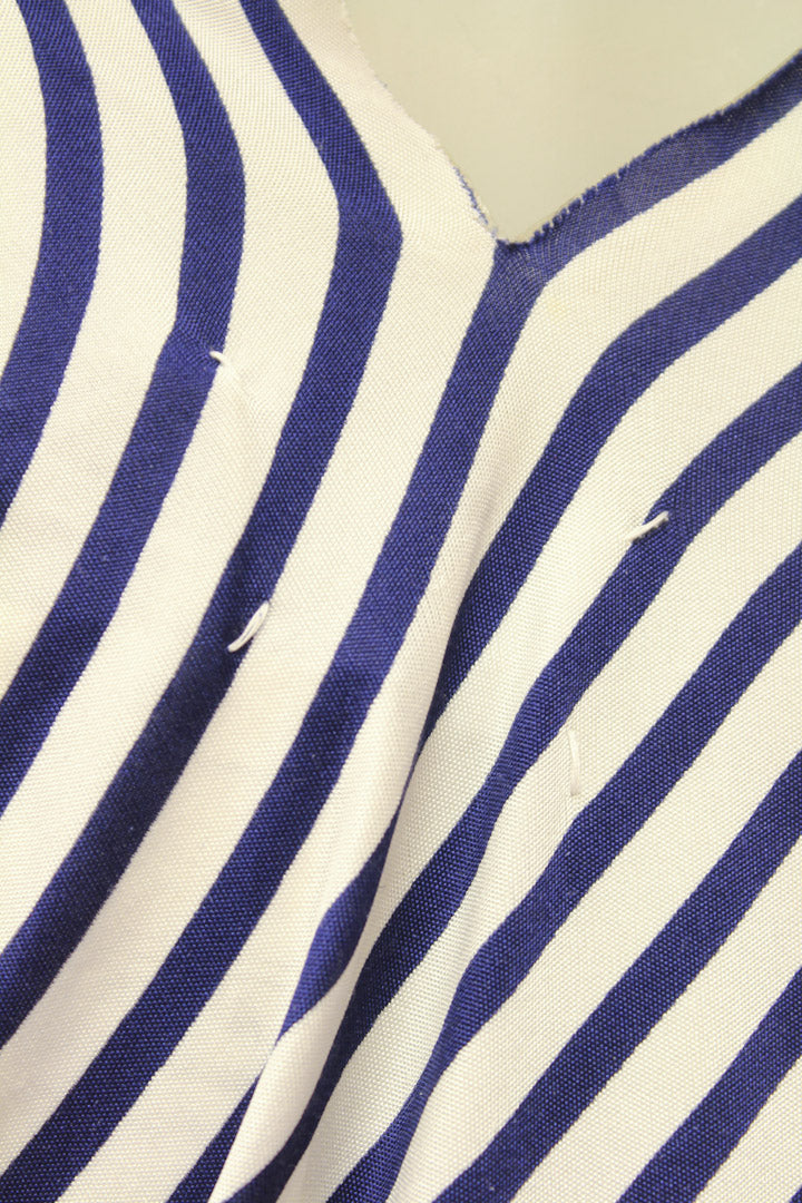 Martin Margiela gestreepte zijde cirkel top
