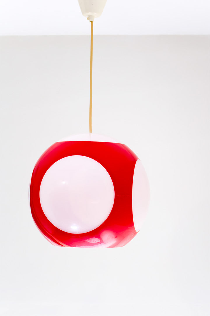 Massive Luigi Colani lamp Space Age Rood