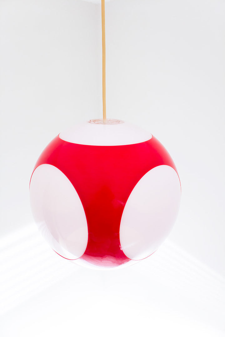 Massive Luigi Colani lamp Space Age Rood