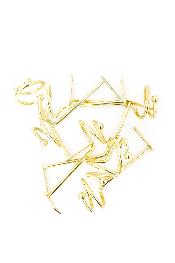 Messing wandhaak gekruld