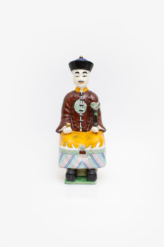 Mid-Century chinees porseleinen beeld Fujian Club keizer