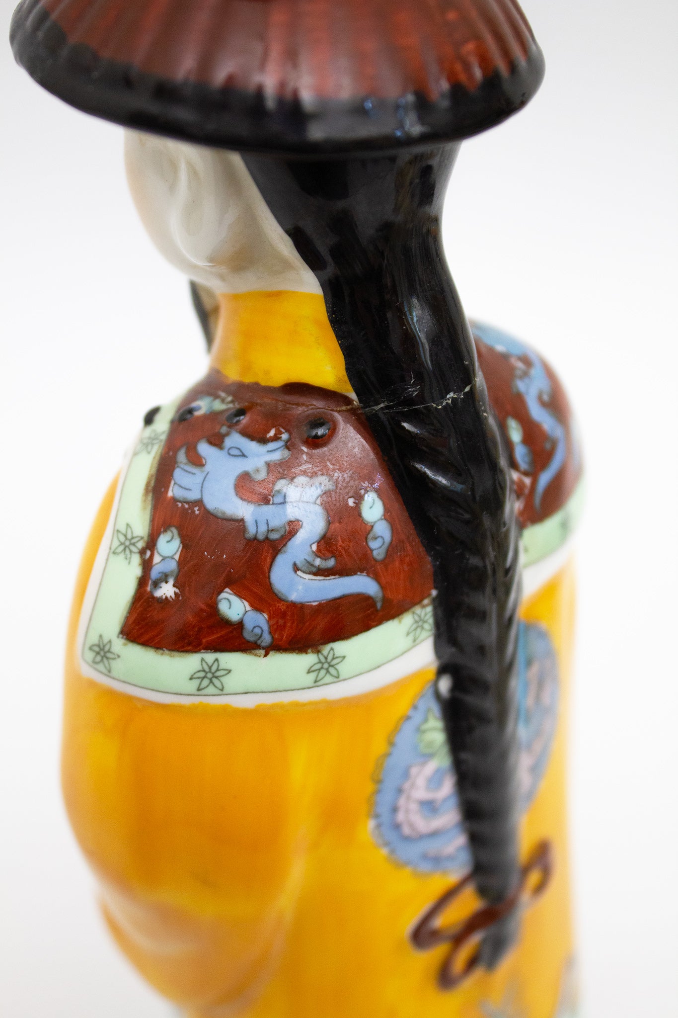 Mid-Century chinees porseleinen beeld Fujian Club keizer